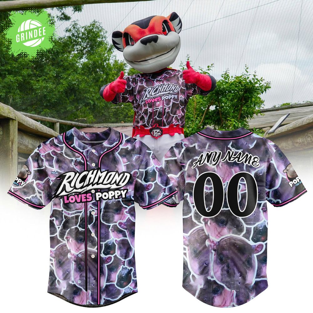 Limited Edition Richmond Flying Squirrels x Poppy Jersey 2025 Limited Edition Richmond Flying Squirrels x Poppy Jersey 2025