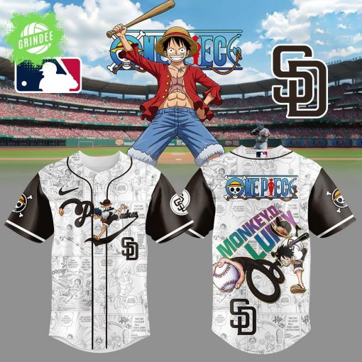 Limited Edition S.D Padres Straw Hat Luffy Jersey