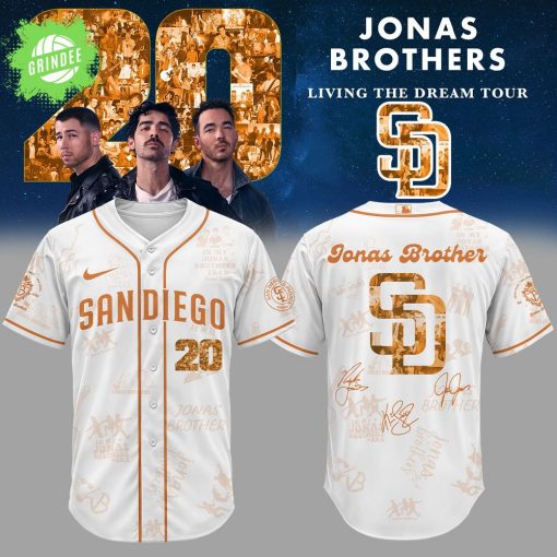 Limited Edition SD.Padres “JonasBrothers20: Living the Dream Tour” Signature Jersey