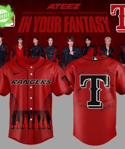 Limited Edition Texas Rangers ATEEZ World Tour Signature Red Jersey