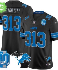 Men’s Detroit Lions 2025 Michigan & 90th Year Jersey