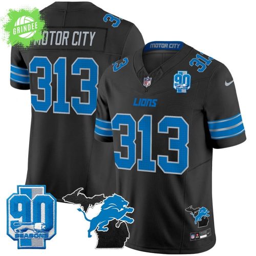 Men’s Detroit Lions 2025 Michigan & 90th Year Jersey