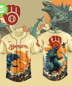 Milwaukee Brewers Special Godzilla Limited Edition Jersey