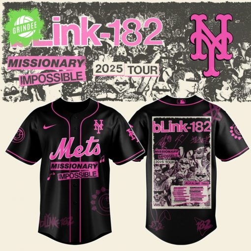 NY Mets x Blink-182 Missionary Impossible Tour 2025 Jersey