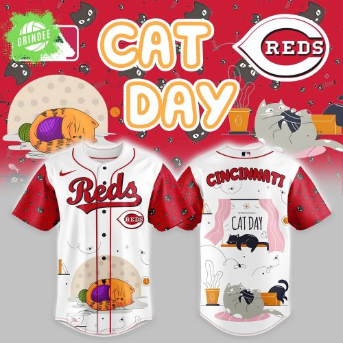 Red x Cat Day Baseball Jersey