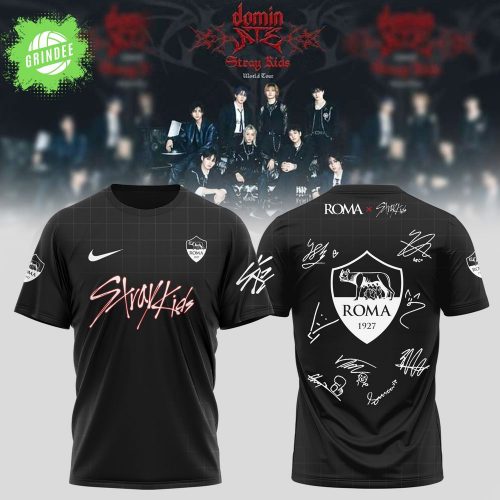 Roma X Stray Kids – Dominate World Tour 2025 Black Tshirt