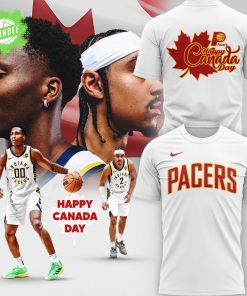 Special New Pacers happy Canada Day T-Shirt – White
