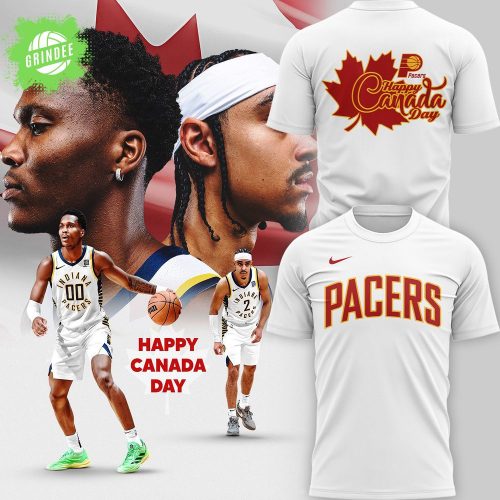 Special New Pacers happy Canada Day T-Shirt – White
