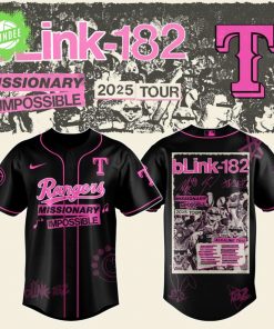 Texas Rangers Blink-182 Missionary Impossible Tour 2025 Jersey