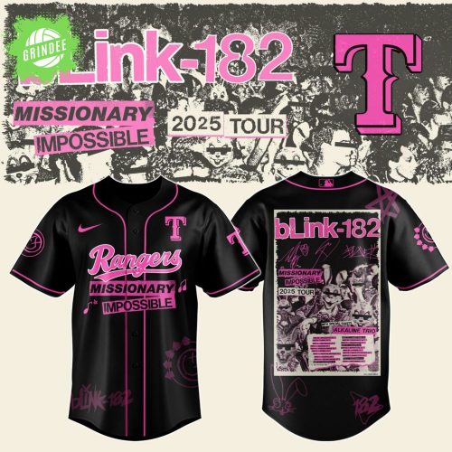 Texas Rangers Blink-182 Missionary Impossible Tour 2025 Jersey