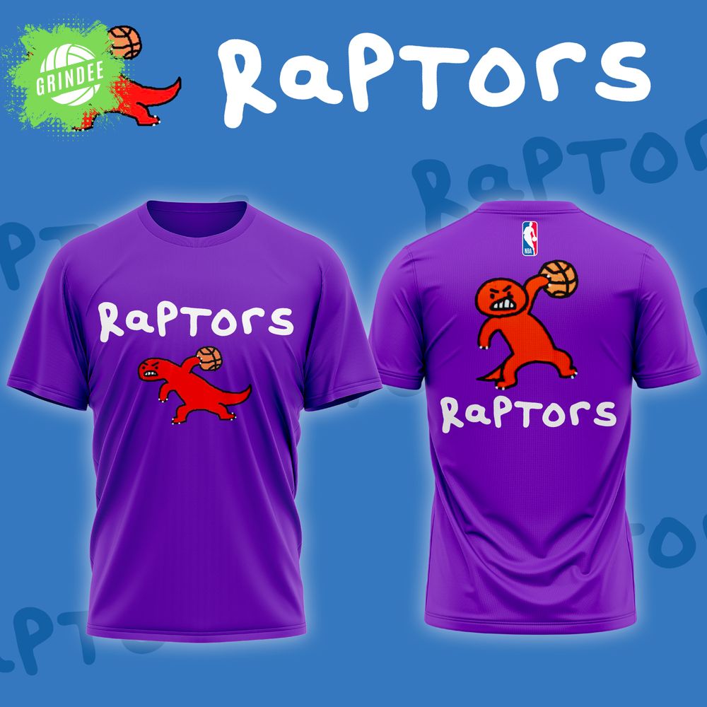 Toronto Raptors 2025 New Logo Purple Tee Toronto Raptors 2025 New Logo Purple Tee