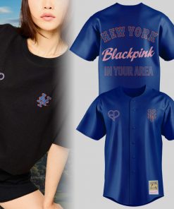 Limited Edition NY Mets x Blackpink 2025 Blue Jersey
