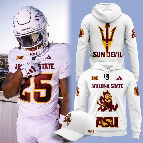 Limited Edition Arizona State Football White Hoodie V2