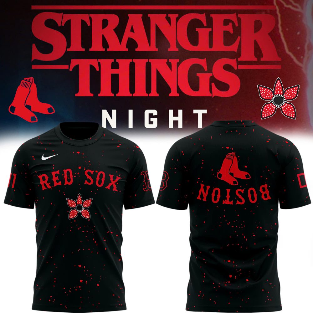 Limited Edition Red Sox x Stranger Things Night Tshirt