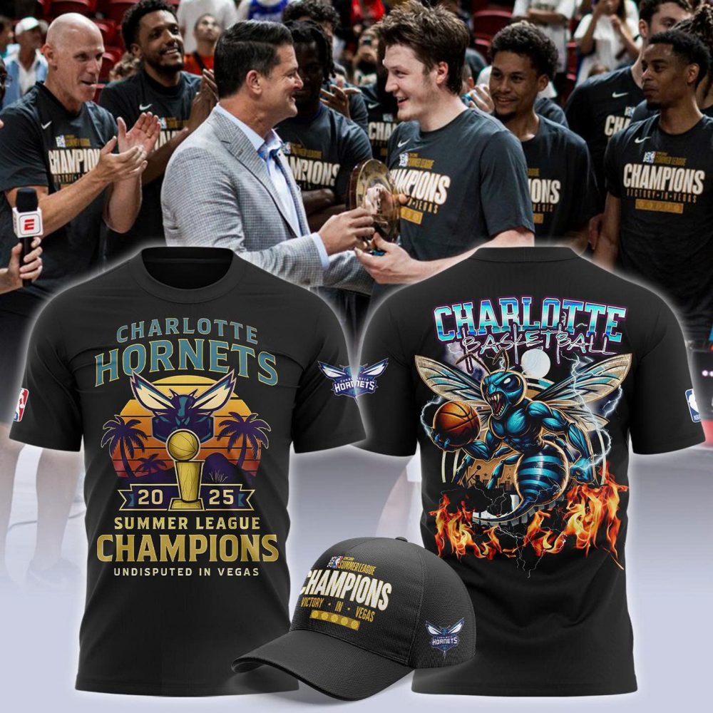 Charlotte Hornets 2025 NBA Summer League championship T-shirt