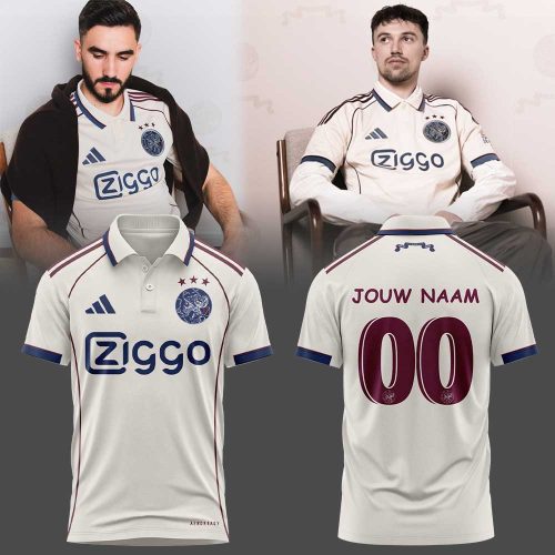 Limited Edition AFC Ajax De rest is geschiedenis. Ajax 3e 2025/26 Aangepaste naam, nummer voor fans Polo
