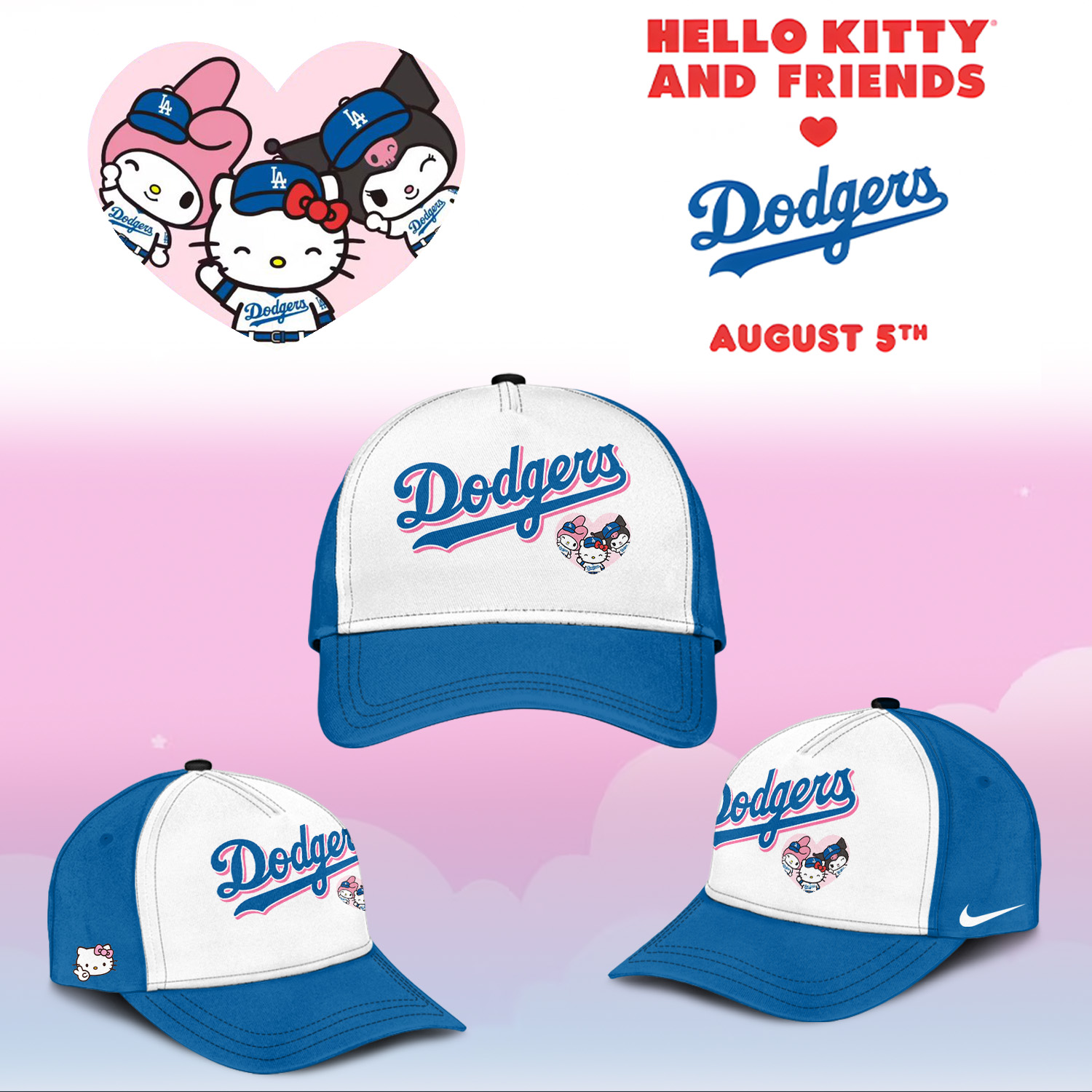 LA Dodgers _ Hello Kitty Night Blue Jersey 2025 LA Dodgers _ Hello Kitty Night Blue Jersey 2025