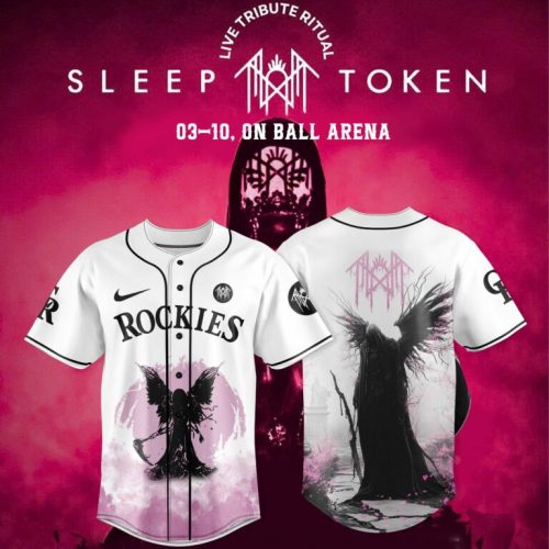 Colorado Rockies x Sleep Token: Even in Arcadia Tour Merch White Jersey