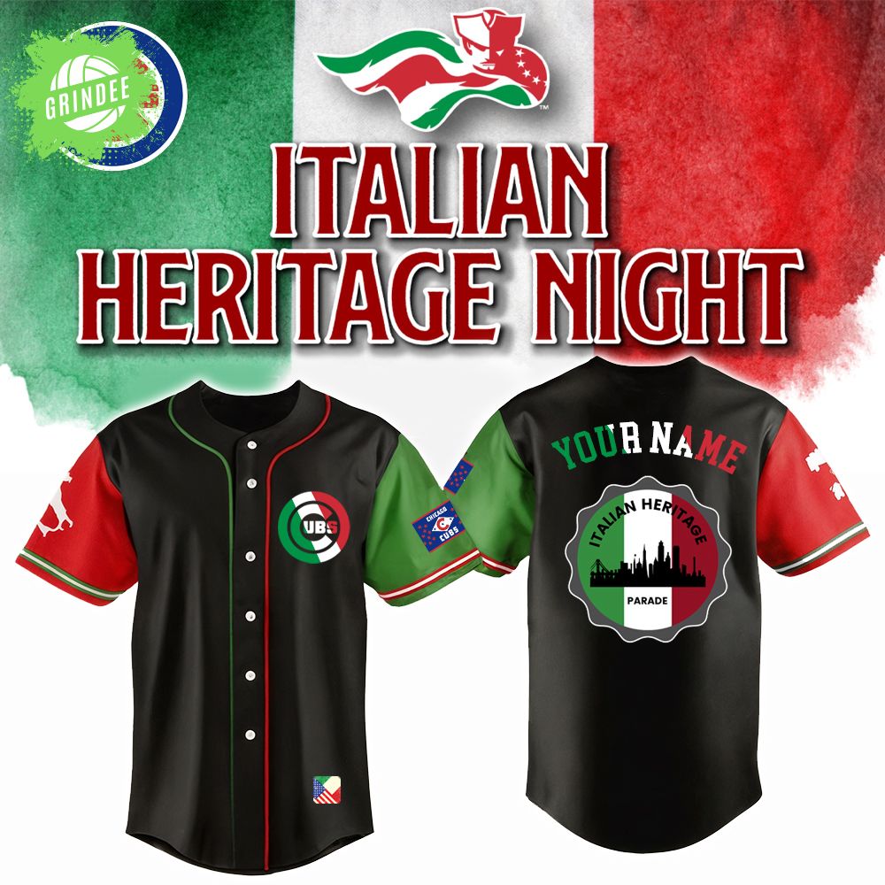 Chicago Cubs x Italian-American Heritage Month Edition-3D Baseball Jersey Chicago Cubs x Italian-American Heritage Month Edition-3D Baseball Jersey