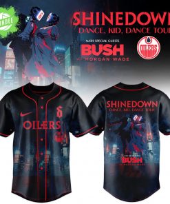 Edmonton Oilers x Shinedown DanceKidDance Tour Merch 2025 Black Jersey