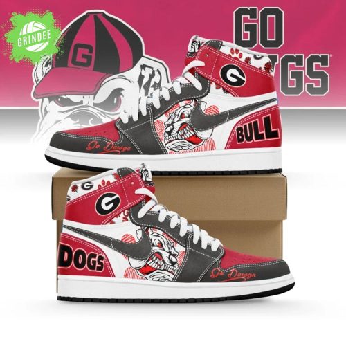 Georgia Bulldogs AJ1 High Sneakers Shoes For Men And Women