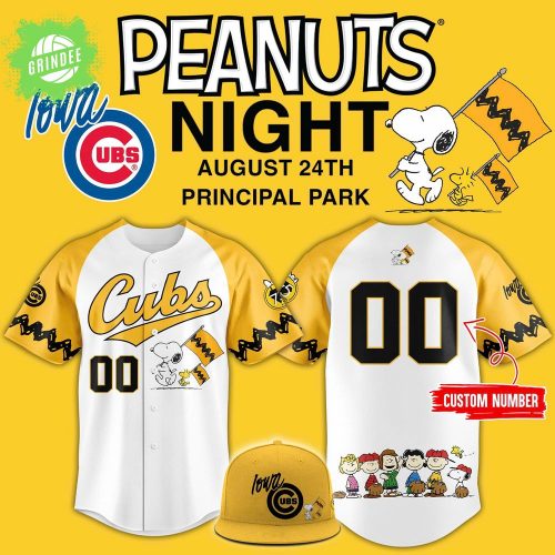 Iowa Cubs 2025 Peanuts Night Jersey