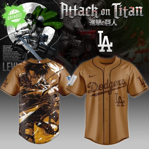 LA Dodgers _ Attack on Titan Levi Ackerman Jersey