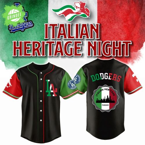 LA Dodgers x Italian-American Heritage Month Edition-3D Baseball Jersey