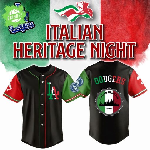 LA Dodgers x Italian-American Heritage Month Edition-3D Baseball Jersey