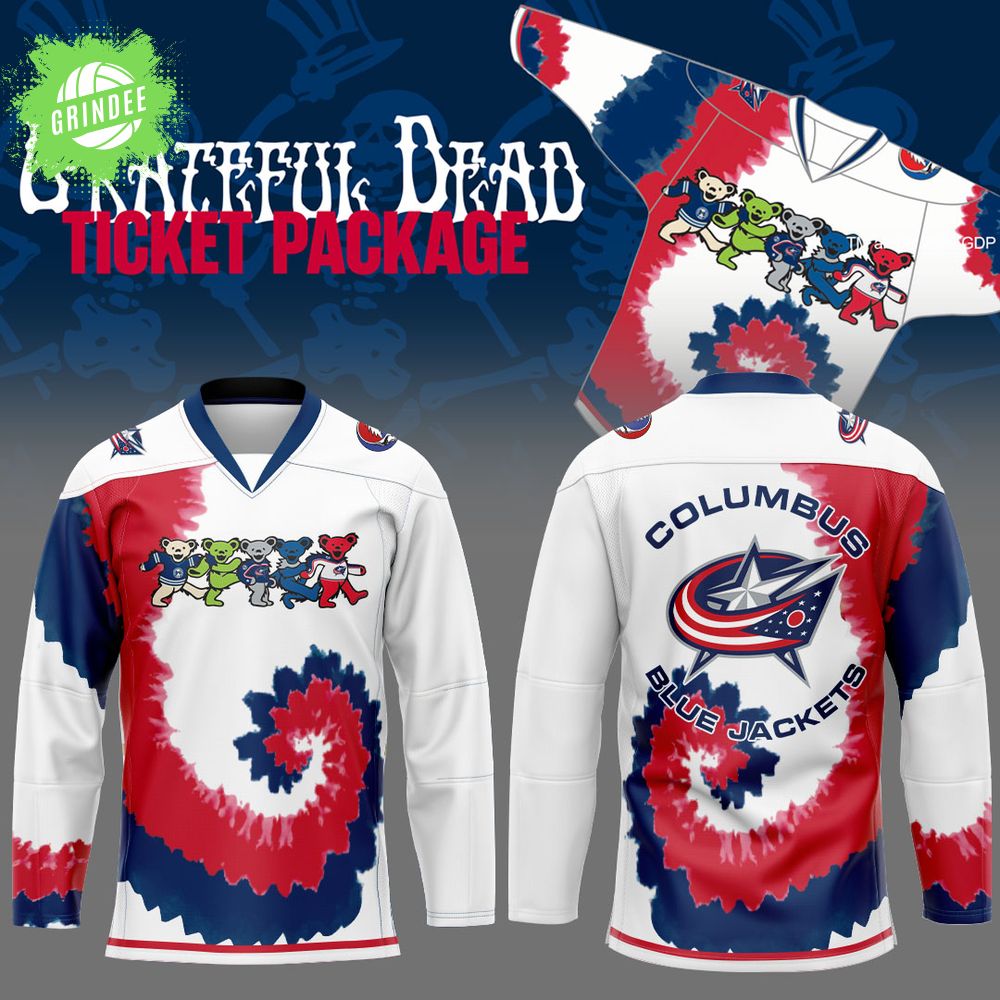Limited Edition Columbus Blue Jackets x Grateful Dead Night Jersey Limited Edition Columbus Blue Jackets x Grateful Dead Night Jersey