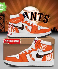 Limited Edition Giants AJ1 New Shoes Custom Name
