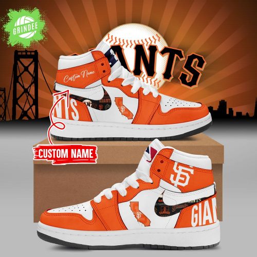 Limited Edition Giants AJ1 New Shoes Custom Name