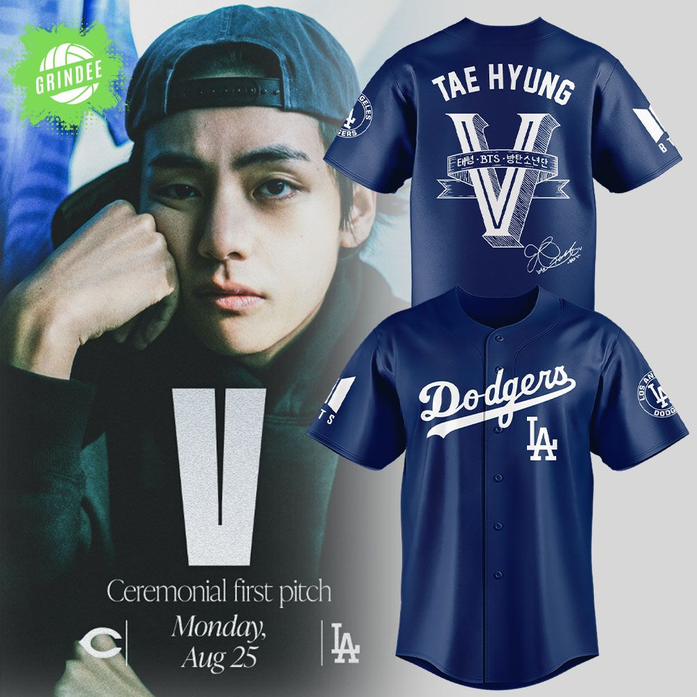 Los Angeles Dodgers x Tae-Hyung Blue Jersey Los Angeles Dodgers x Tae-Hyung Blue Jersey