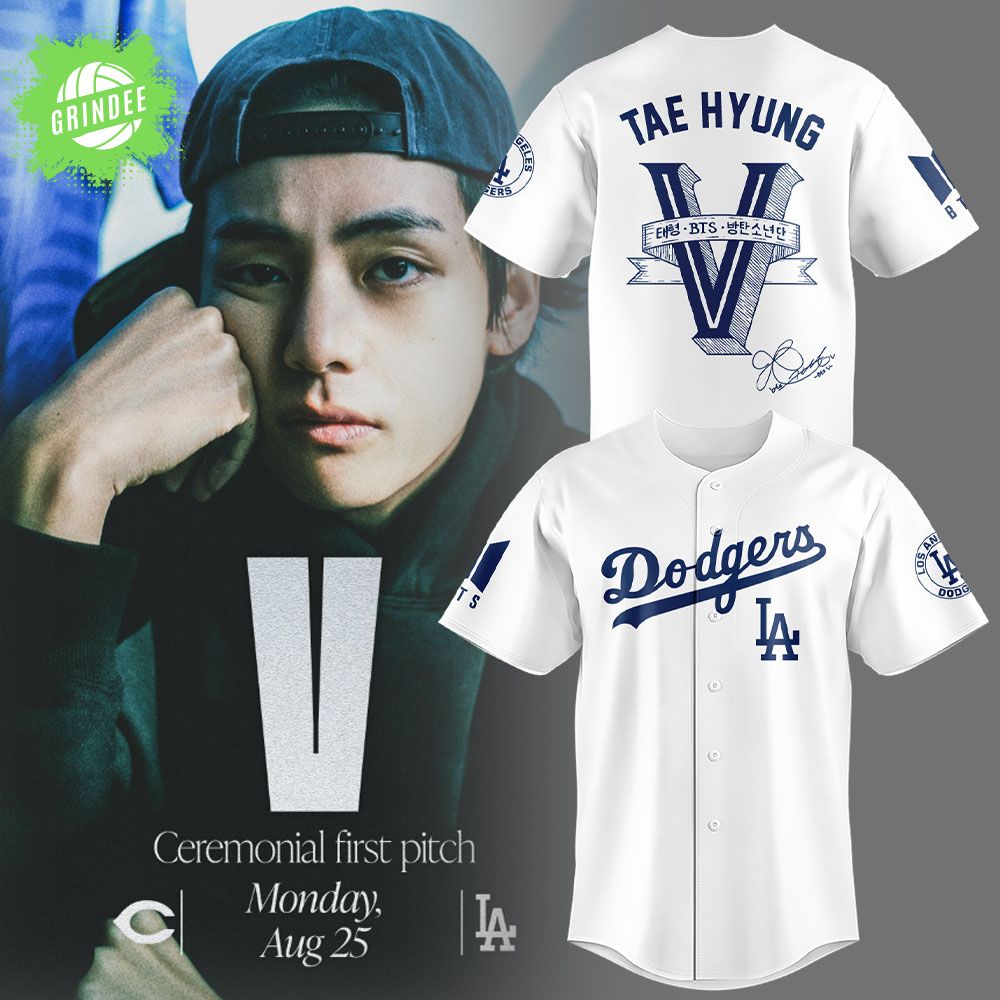 Los Angeles Dodgers x Tae-Hyung White Jersey Los Angeles Dodgers x Tae-Hyung White Jersey