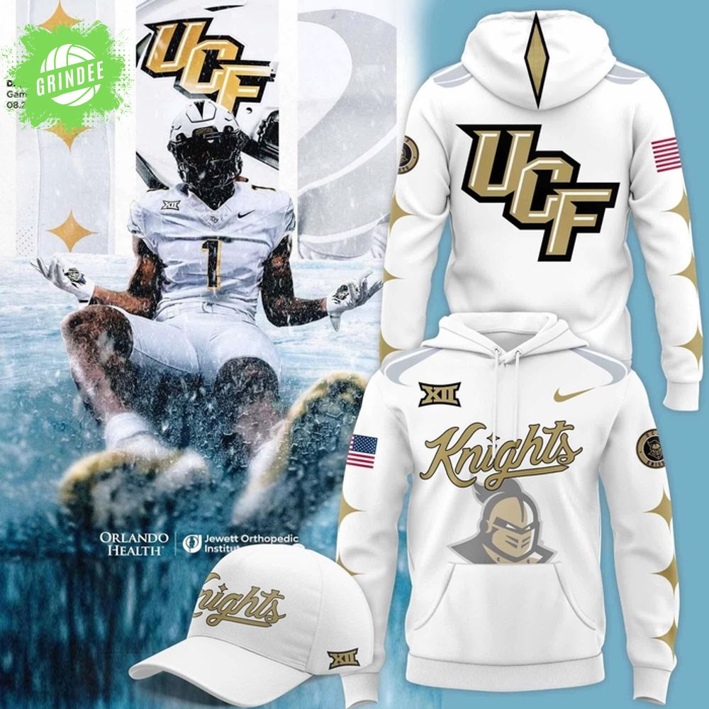 Men's Nike New UCF Knights Football White Uni Debut Hoodie Men's Nike New UCF Knights Football White Uni Debut Hoodie