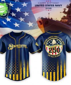 Milwaukee Brewers X U.S. Navy Birthday 250th-3D Baseball Jersey