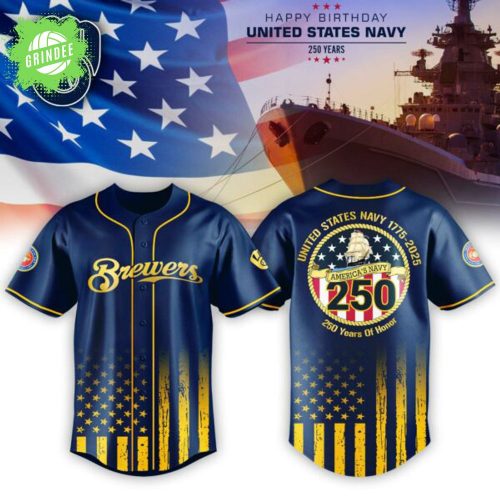 Milwaukee Brewers X U.S. Navy Birthday 250th-3D Baseball Jersey