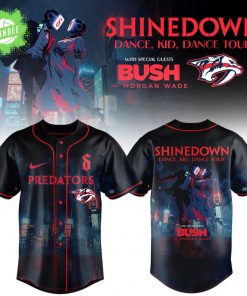 Nashville Predators x Shinedown DanceKidDance Tour Merch 2025 Black Jersey