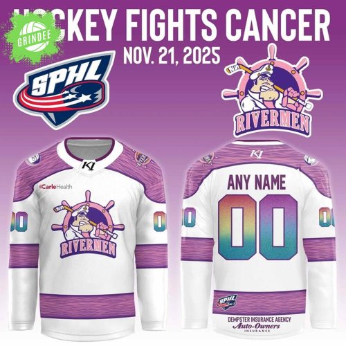 Peoria Rivermen x Hockey Fights Cancer Night 2025 Limited Jerseys