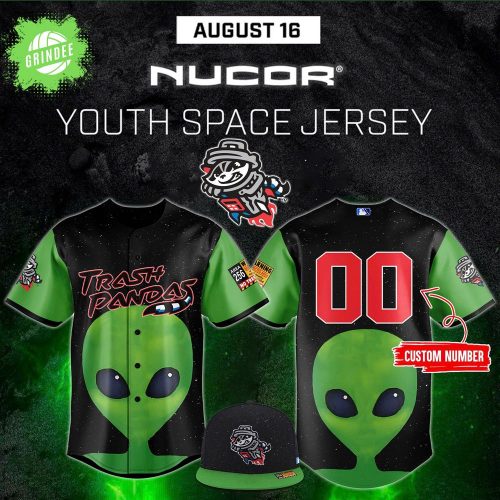 Rocket City Trash Pandas Youth Space Jersey Baseball Jersey