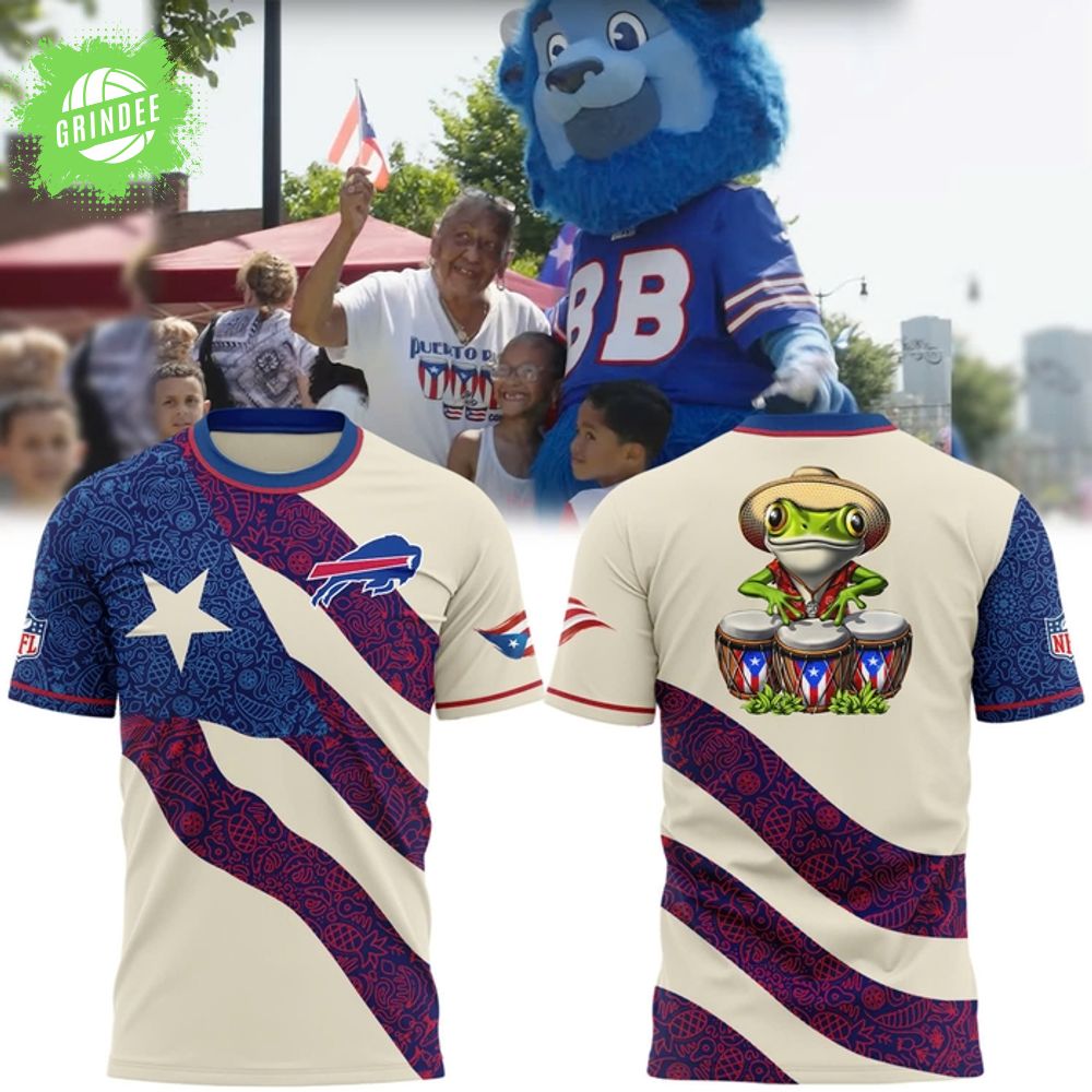Special 2025 Puerto Rican Heritage Buffalo Bills T-Shirt Special 2025 Puerto Rican Heritage Buffalo Bills T-Shirt