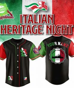 St Louis Cardinals x Italian-American Heritage Month Edition-3D Baseball Jersey
