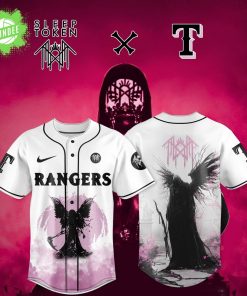 Texas Rangers X Sleep Token: Even in Arcadia Tour Merch White Jersey