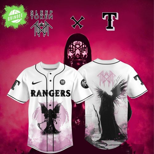 Texas Rangers X Sleep Token: Even in Arcadia Tour Merch White Jersey