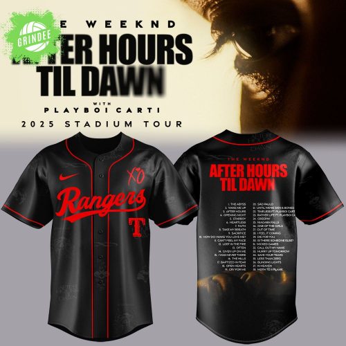 Texas Rangers x The Weeknd After Hours Til Dawn 2025 Jersey