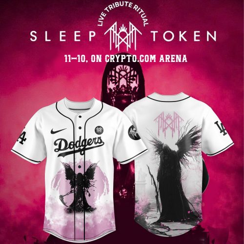 Los Angeles Dodgers x Sleep Token: Even in Arcadia Tour Merch White Jersey