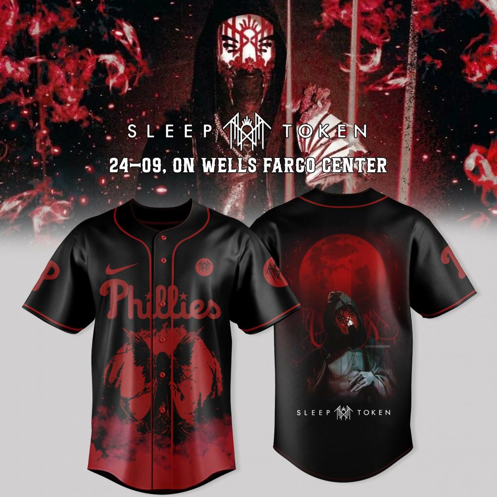 Philadelphia Phillies x Sleep Token: Even in Arcadia Tour Merch Black Jersey