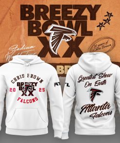 Atlanta Falcons x Chris Brown Breezy Bowl XX White Hoodie