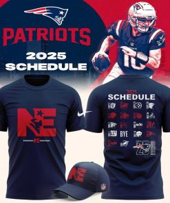 New England Patriots 2025 Schedule T-shirt