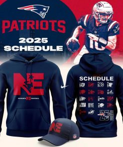 New England Patriots 2025 Schedule Hoodie